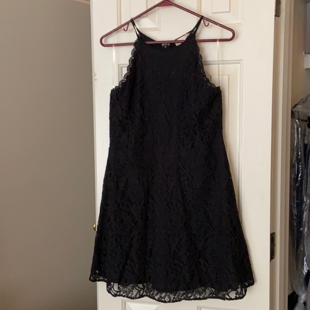Black Lace A-Line dress